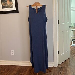 Sleeveless Blue Maxi Dress